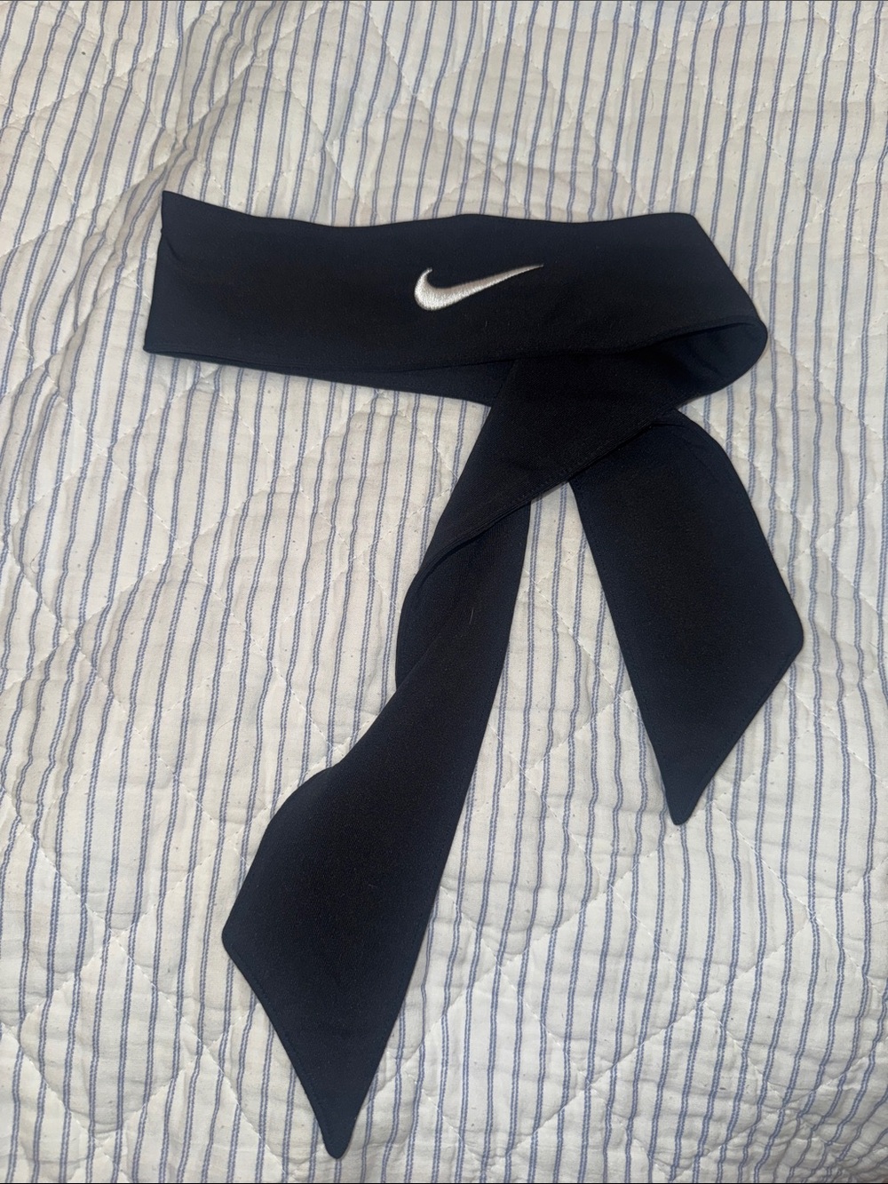 Nike Black Head Wrap with White Swoosh